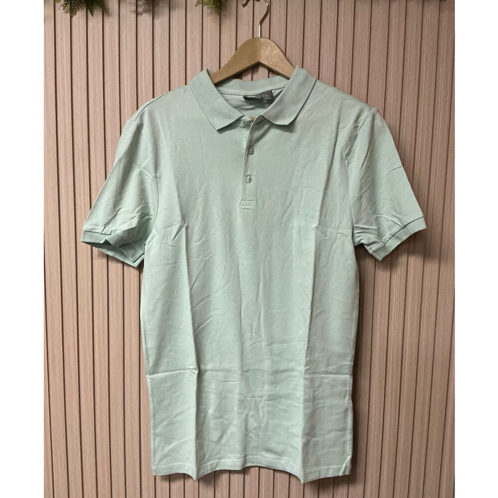 ASOS DESIGN Tall Organic Cotton Muscle Fit Polo Shirt Size L Long